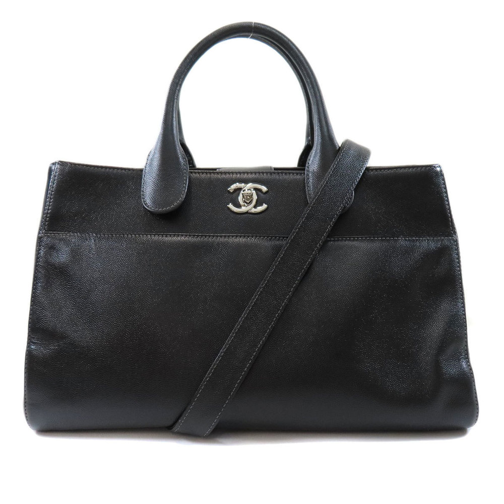 Chanel Coco Mark Silver Metal Fittings 2way Handbag - Picture 1 of 9